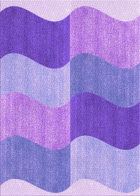 Machine Washable Transitional Purple Rug, wshpat966pur