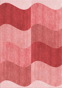 Machine Washable Transitional Light Coral Pink Rug, wshpat966rd