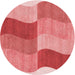 Square Patterned Light Coral Pink Rug, pat966rd