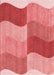 Patterned Light Coral Pink Rug, pat966rd