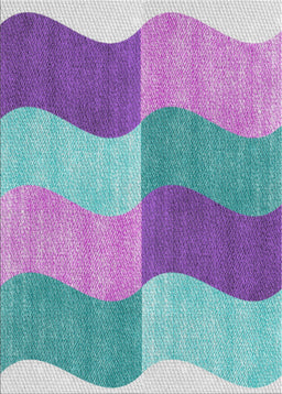 Patterned Purple Violet Purple Novelty Rug, pat966
