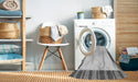Machine Washable Transitional Gray Rug in a Washing Machine, wshpat967gry