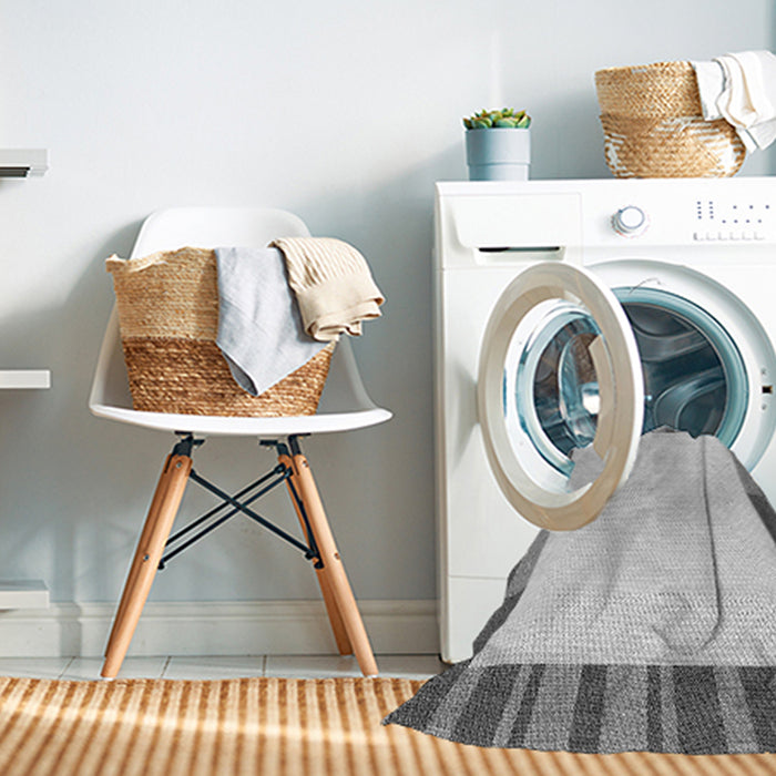 Machine Washable Transitional Gray Rug in a Washing Machine, wshpat967gry