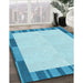 Machine Washable Transitional Blue Rug in a Family Room, wshpat967lblu