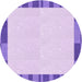 Square Machine Washable Transitional Periwinkle Pink Rug in a Living Room, wshpat967pur