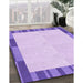 Patterned Periwinkle Pink Rug in Family Room, pat967pur