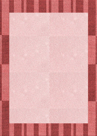 Machine Washable Transitional Red Rug, wshpat967rd