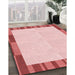 Machine Washable Transitional Red Rug in a Family Room, wshpat967rd