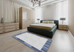 Machine Washable Transitional Water Blue Rug in a Bedroom, wshpat967