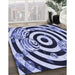 Machine Washable Transitional Blue Rug in a Family Room, wshpat968blu
