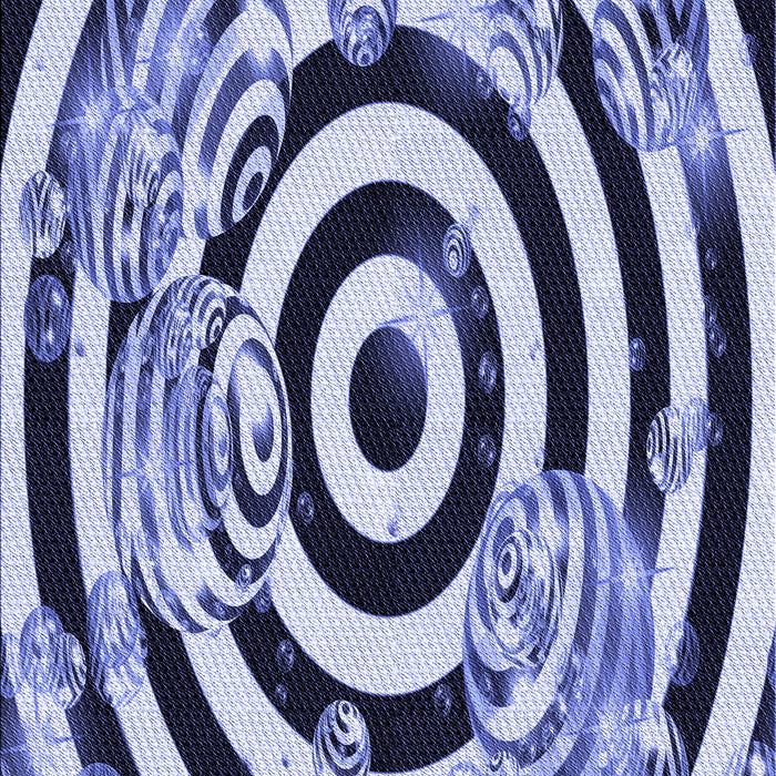 Patterned Blue Rug, pat968blu