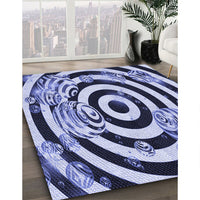 Patterned Blue Rug, pat968blu