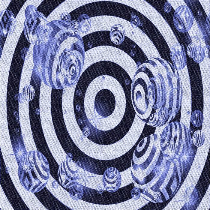 Round Machine Washable Transitional Blue Rug, wshpat968blu