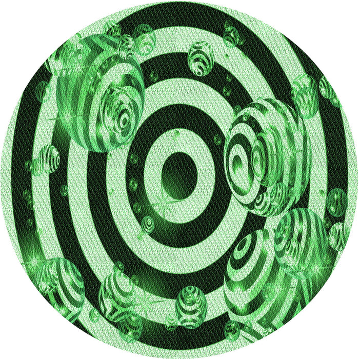 Square Patterned Deep Emerald Green Rug, pat968grn