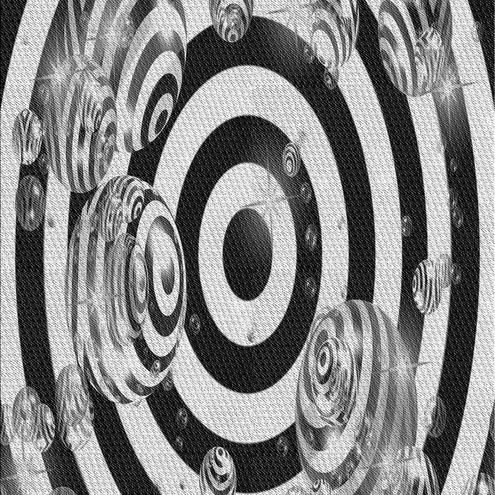 Patterned Dark Gray Black Rug, pat968gry