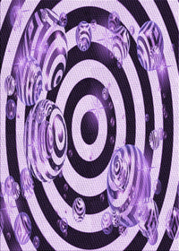 Machine Washable Transitional Purple Rug, wshpat968pur