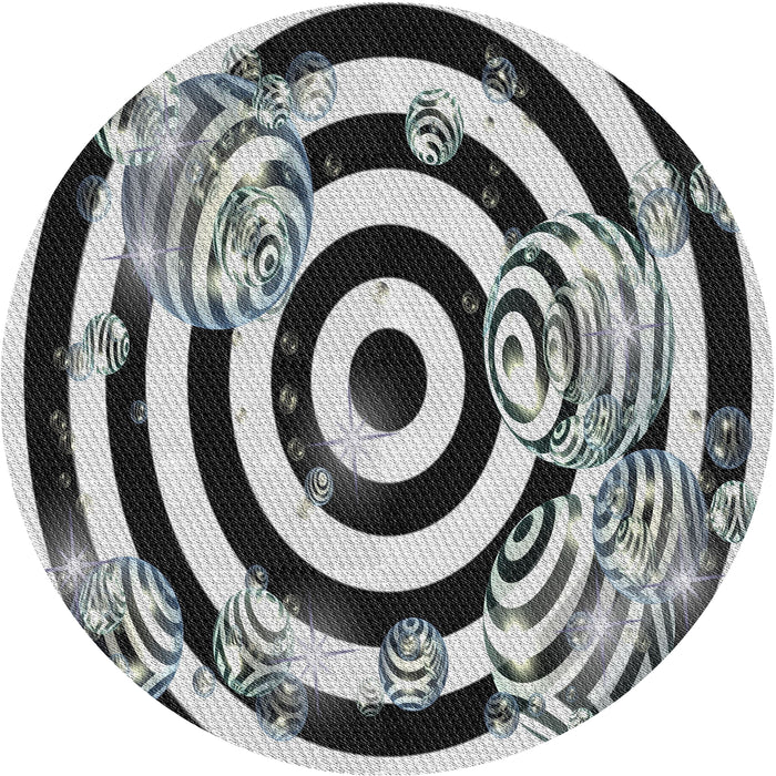 Square Machine Washable Transitional Gunmetal Green Rug, wshpat968