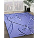 Machine Washable Transitional Denim Blue Rug in a Family Room, wshpat969blu