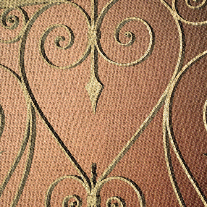 Patterned Orange Rug, pat969brn