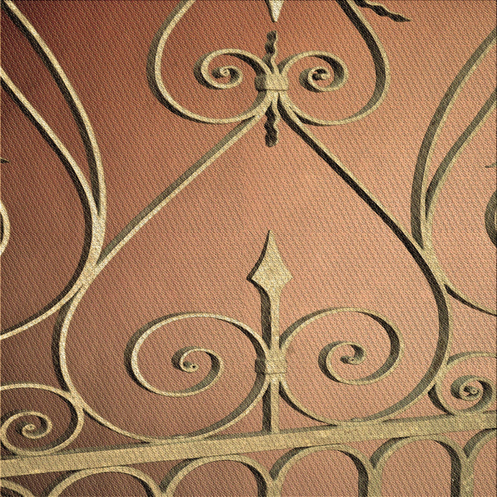 Round Patterned Orange Rug, pat969brn