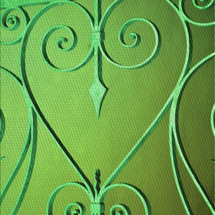 Patterned Green Rug, pat969grn