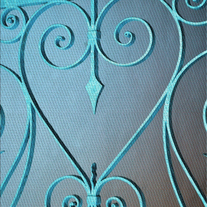 Patterned Green Rug, pat969lblu