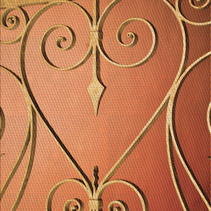 Patterned Orange Rug, pat969org