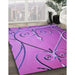 Machine Washable Transitional Purple Rug in a Family Room, wshpat969pur