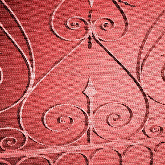 Round Patterned Red Rug, pat969rd