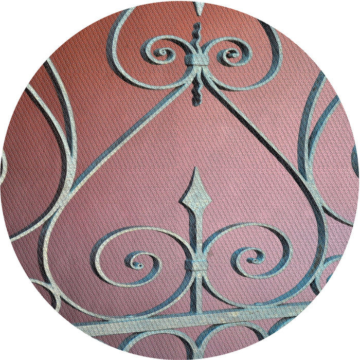 Sideview of Patterned Chestnut Brown Novelty Rug, pat969