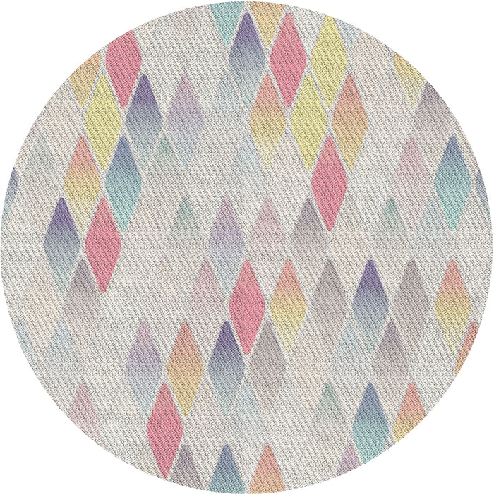 Sideview of Patterned Pink Novelty Rug, pat96