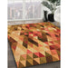 Machine Washable Transitional Orange Rug in a Family Room, wshpat97org