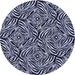 Square Patterned Night Blue Rug, pat970blu