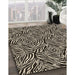 Machine Washable Transitional Midnight Gray Rug in a Family Room, wshpat970brn