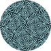 Square Patterned Deep Teal Green Rug, pat970lblu