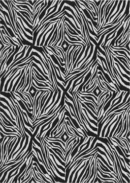 Patterned Black Novelty Rug, pat970