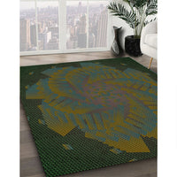 Patterned Midnight Gray Rug, pat971grn