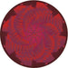 Square Patterned Red Rug, pat971org