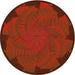 Square Patterned Mahogany Brown Rug, pat971yw