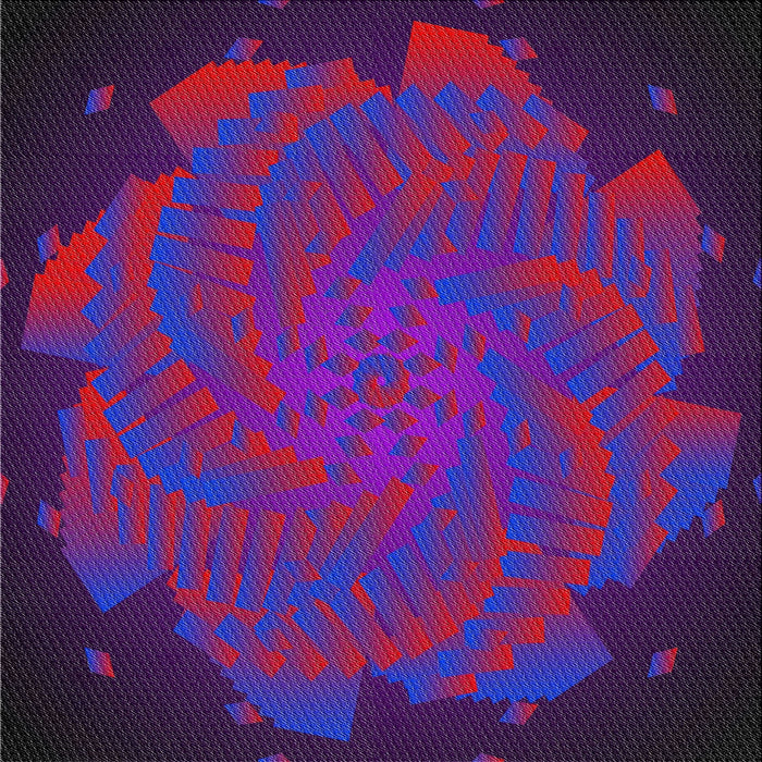 Square Patterned Purple Violet Purple Novelty Rug, pat971