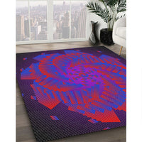 Patterned Purple Violet Purple Novelty Rug, pat971