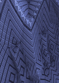 Machine Washable Transitional Royal Blue Rug, wshpat972blu