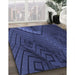 Machine Washable Transitional Royal Blue Rug in a Family Room, wshpat972blu