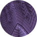 Square Patterned Dark Purple Rug, pat972pur