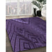 Patterned Dark Purple Rug in Family Room, pat972pur