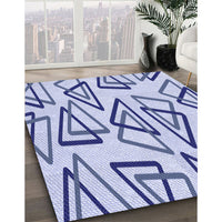 Patterned Blue Rug, pat973blu