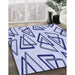 Patterned Blue Rug in Family Room, pat973blu