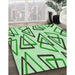 Patterned Green Rug in Family Room, pat973grn