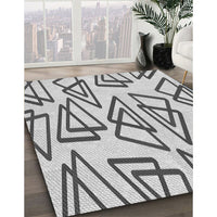 Patterned Platinum Gray Rug, pat973gry