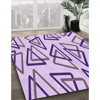 Patterned Periwinkle Pink Rug, pat973pur